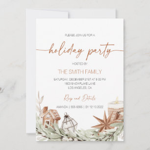 Holiday Party Invitation, Holiday Dinner  Invitati Card
