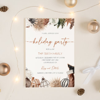 Holiday Party Invitation, Holiday Dinner  Invitation