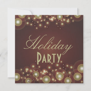 Holiday Party invitations, champagne bubbles Invitation