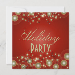 Holiday Party invitations, champagne bubbles Invitation