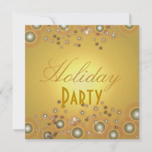 Holiday Party invitations, champagne bubbles Invitation