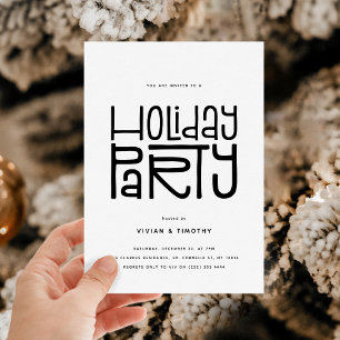 Holiday Party Modern Christmas Invitation