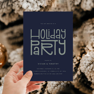 Holiday Party Modern Christmas Invitation