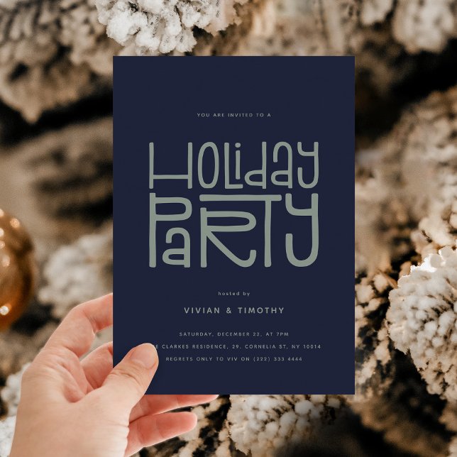 Holiday Party Modern Christmas Invitation (Creator Uploaded)