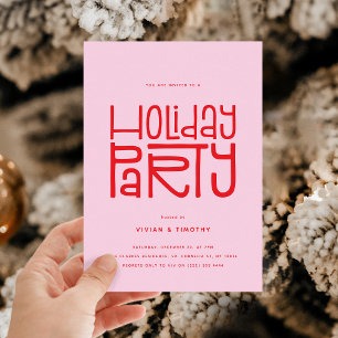 Holiday Party Modern Christmas Invitation