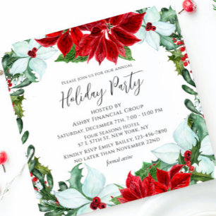 Holiday Party Modern Corporate Christmas Party Invitation