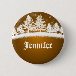 Holiday Party Name Tags Gold 6 Cm Round Badge