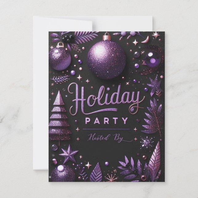 Holiday Party Personalise Card (Front)