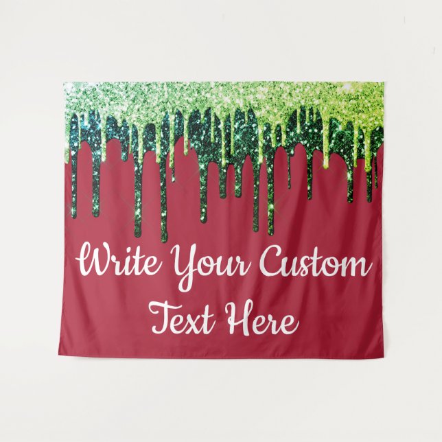 Holiday Party Photo Booth Backdrop Ugly Christmas Tapestry (Front (Horizontal))