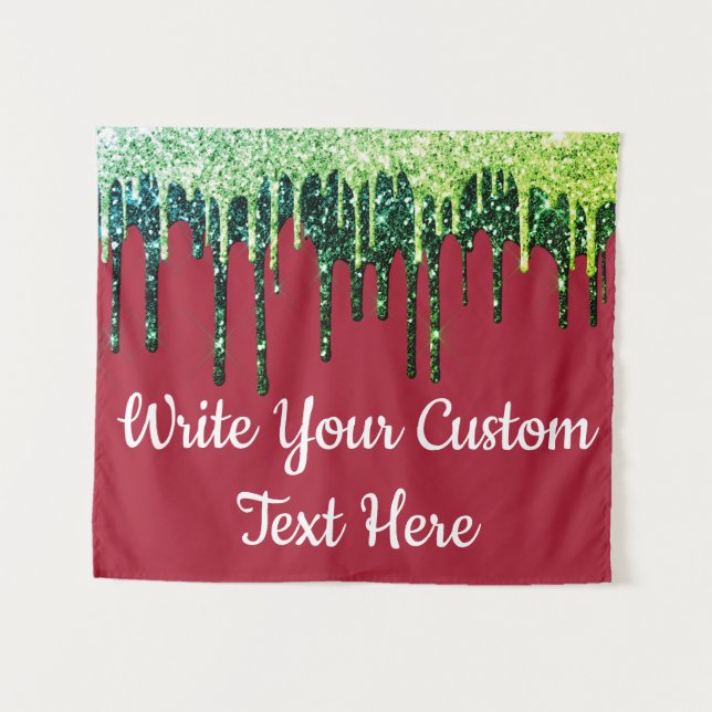 Holiday Party Photo Booth Backdrop Ugly Christmas Tapestry (Front (Horizontal))