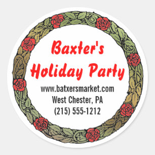 Holiday Party Snack Mix Customised Classic Round Sticker