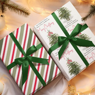 Holiday Party Watercolor Christmas Tree Party Wrapping Paper Sheet