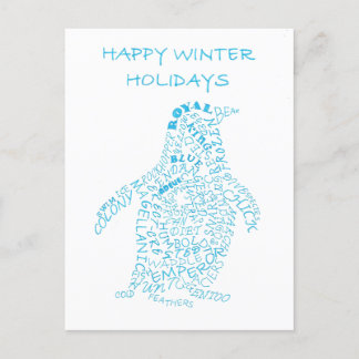 Holiday Penguin Calligram