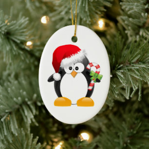 Holiday Penguin Customisable Ornaments