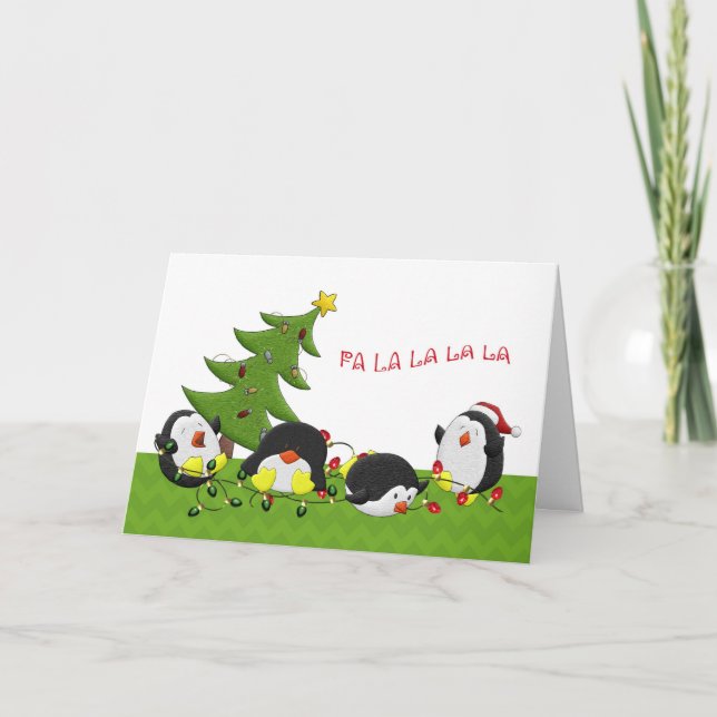 Holiday Penguin Fun Card (Front)