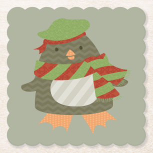 HOLIDAY PENGUIN PAPER COASTER