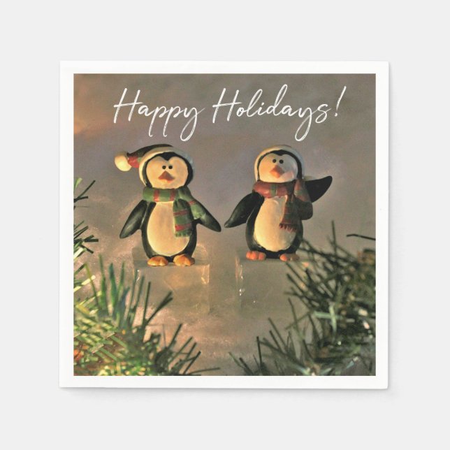 Holiday Penguins Napkin (Front)