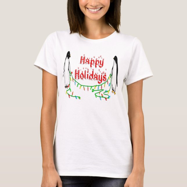 Holiday Penguins T-Shirt (Front)