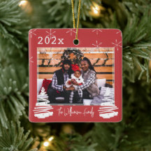 Holiday Pet two sided Christmas Tree Family Photo