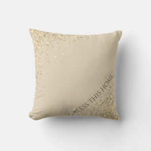 Holiday Petite Stars Throw Pillow-Bless This Home Cushion