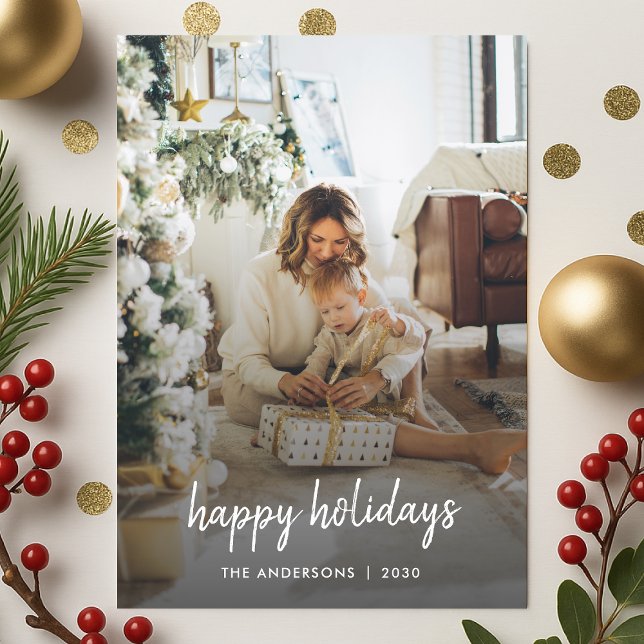 Holiday Photo Card | Elegent Minimal Christmas (Share your family joy with a modern holiday photo card by Guava)