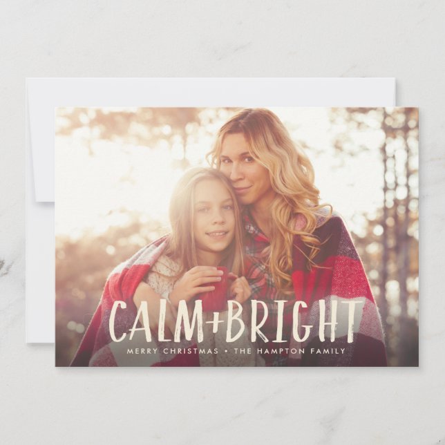 HOLIDAY PHOTO CARD | Modern Calm Bright Christmas (Front)