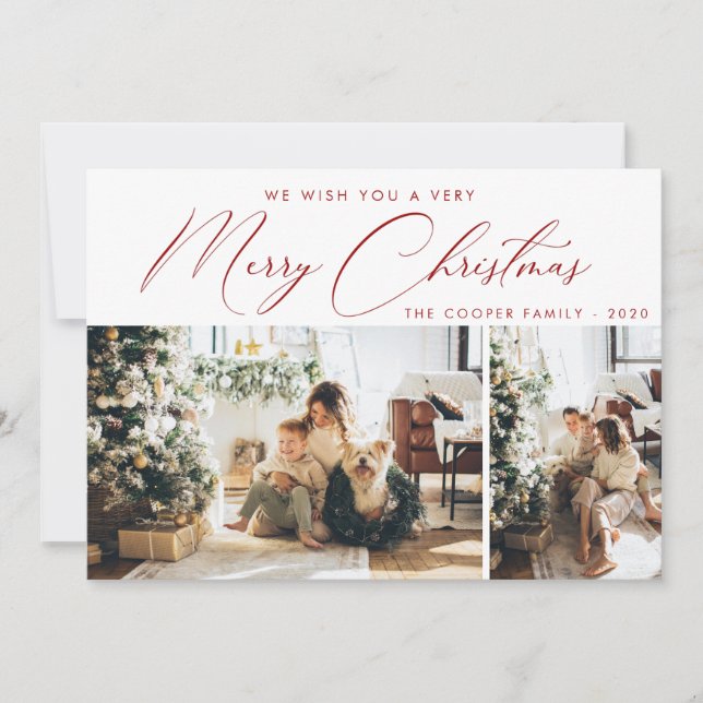 Holiday Photo Card | Modern Christmas (Front)