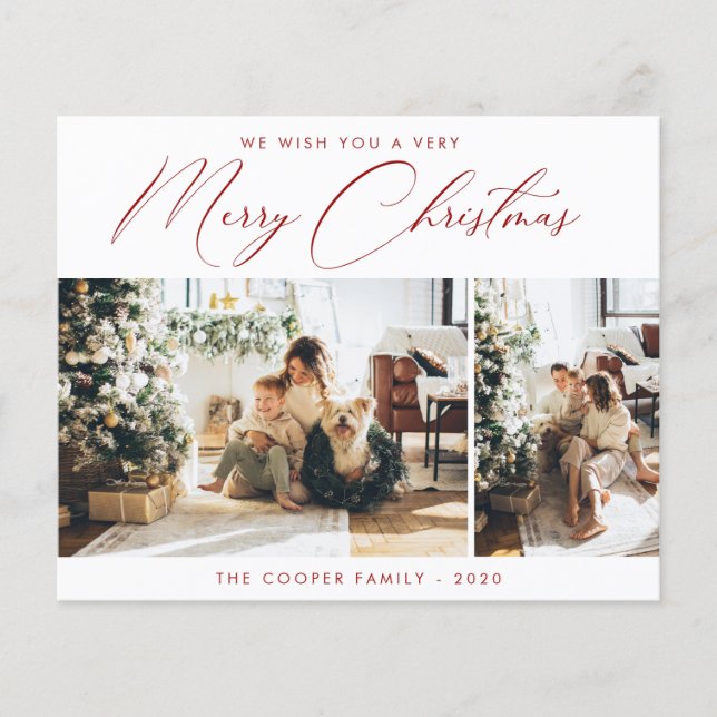 Holiday Photo Card | Modern Christmas (Front)