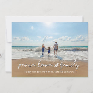 Holiday Photo Card   Peace, Love and Family
