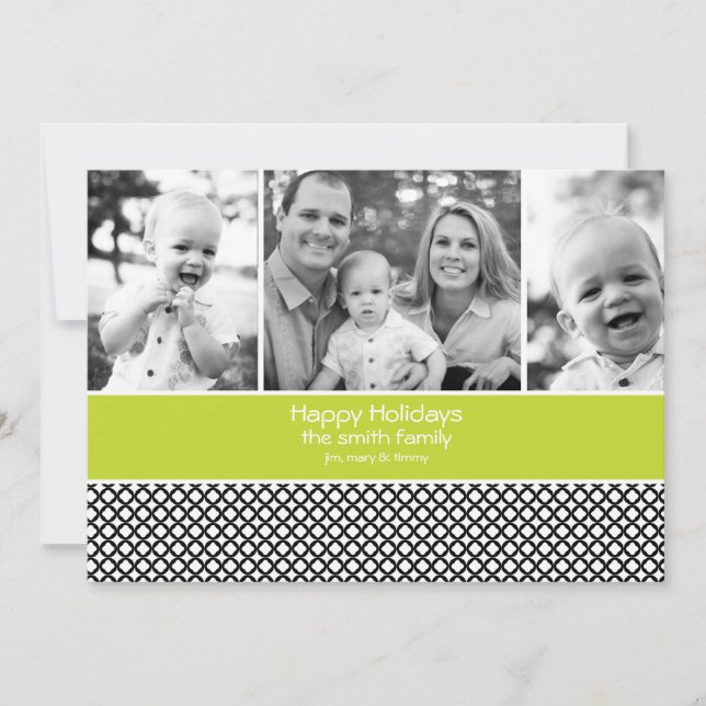 Holiday Photo Card with 3 photos (Front)