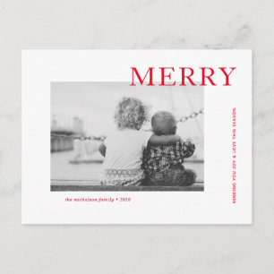 HOLIDAY PHOTO CHRISTMAS Merry Christmas Postcard