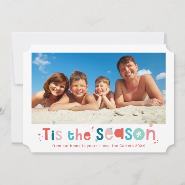 HOLIDAY PHOTO christmas tis the season framed Card (Front)