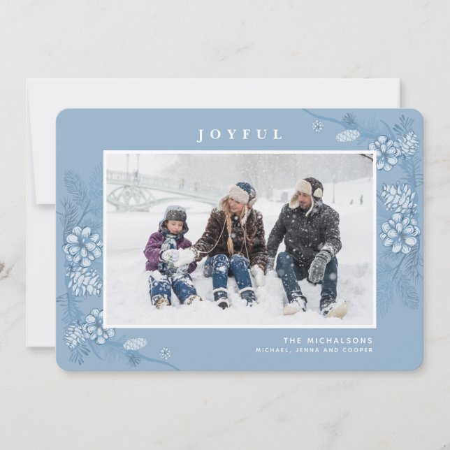 HOLIDAY PHOTO CHRISTMAS | Woodland Blues (Front)