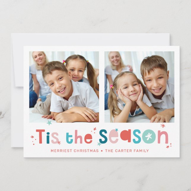 HOLIDAY PHOTO fun quote tis the season 2 photo (Front)