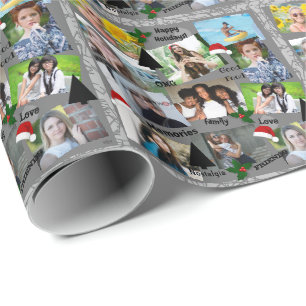 Holiday Photo Gift Wrap in Gray HAMbWG