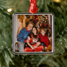 Holiday Photo Gifts, Premium Square Christmas