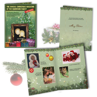Holiday Photo Magazine of your Family 🎄 Card