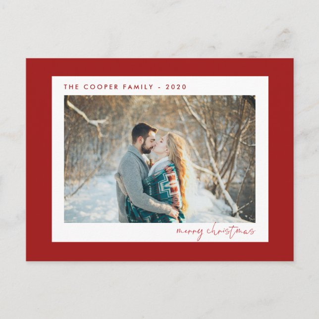 Holiday Photo Post Card | Modern Christmas (Front)