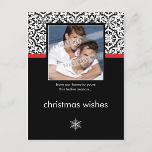 HOLIDAY PHOTO POSTCARD :: simply damask 1P