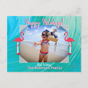 Holiday Photo Postcard with tropical background