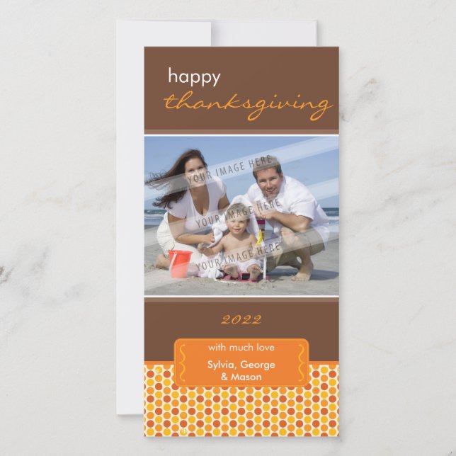 HOLIDAY PHOTOCARD :: spotted bracket P5 Card (Front)