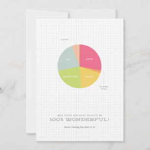 Holiday Pie Chart Corporate Christmas Card