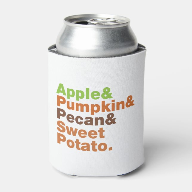 Holiday Pies ~ Festive Xmas Thanksgiving Christmas Can Cooler (Can Front)