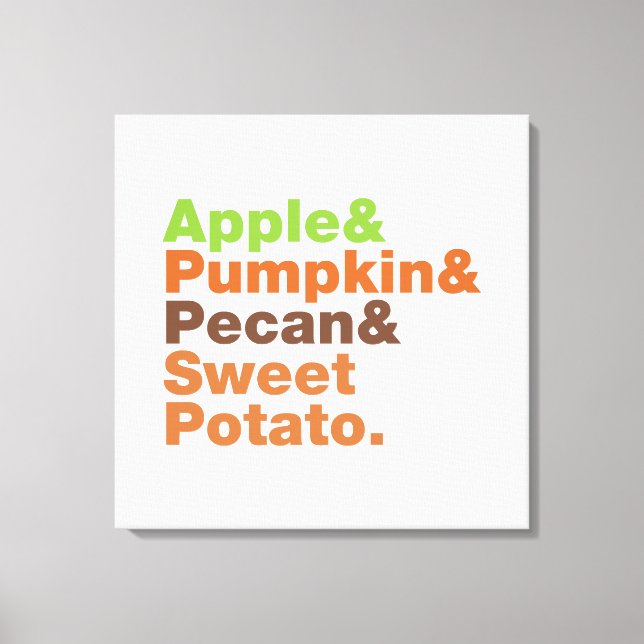 Holiday Pies ~ Festive Xmas Thanksgiving Christmas Canvas Print (Front)