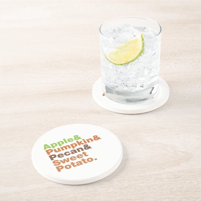 Holiday Pies ~ Festive Xmas Thanksgiving Christmas Coaster (Side)