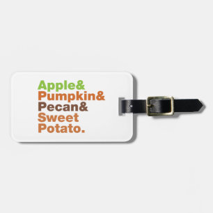 Holiday Pies ~ Festive Xmas Thanksgiving Christmas Luggage Tag