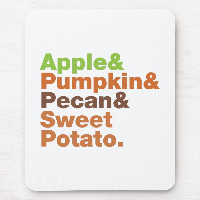 Holiday Pies ~ Festive Xmas Thanksgiving Christmas Mouse Mat (Front)