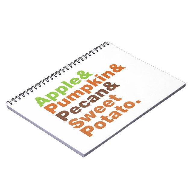 Holiday Pies ~ Festive Xmas Thanksgiving Christmas Notebook (Left Side)