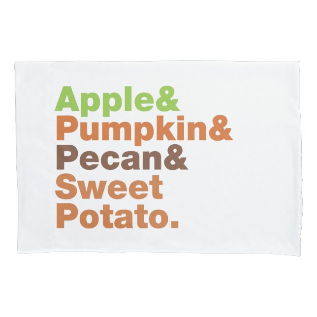 Holiday Pies ~ Festive Xmas Thanksgiving Christmas Pillowcase (Front)