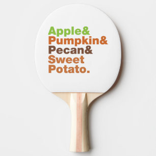 Holiday Pies ~ Festive Xmas Thanksgiving Christmas Ping Pong Paddle